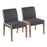 LumiSource Carmen Chair, Set of 2, White Washed Wood/Grey - DC-CARMENWWGY2