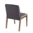 LumiSource Carmen Chair, Set of 2, White Washed Wood/Grey