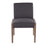 LumiSource Carmen Chair, Set of 2, White Washed Wood/Grey