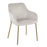 LumiSource Daniella Dining Chair, Set of 2, Gold/Cream