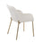LumiSource Daniella Dining Chair, Set of 2, Gold/Cream