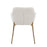 LumiSource Daniella Dining Chair, Set of 2, Gold/Cream