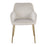 LumiSource Daniella Dining Chair, Set of 2, Gold/Cream