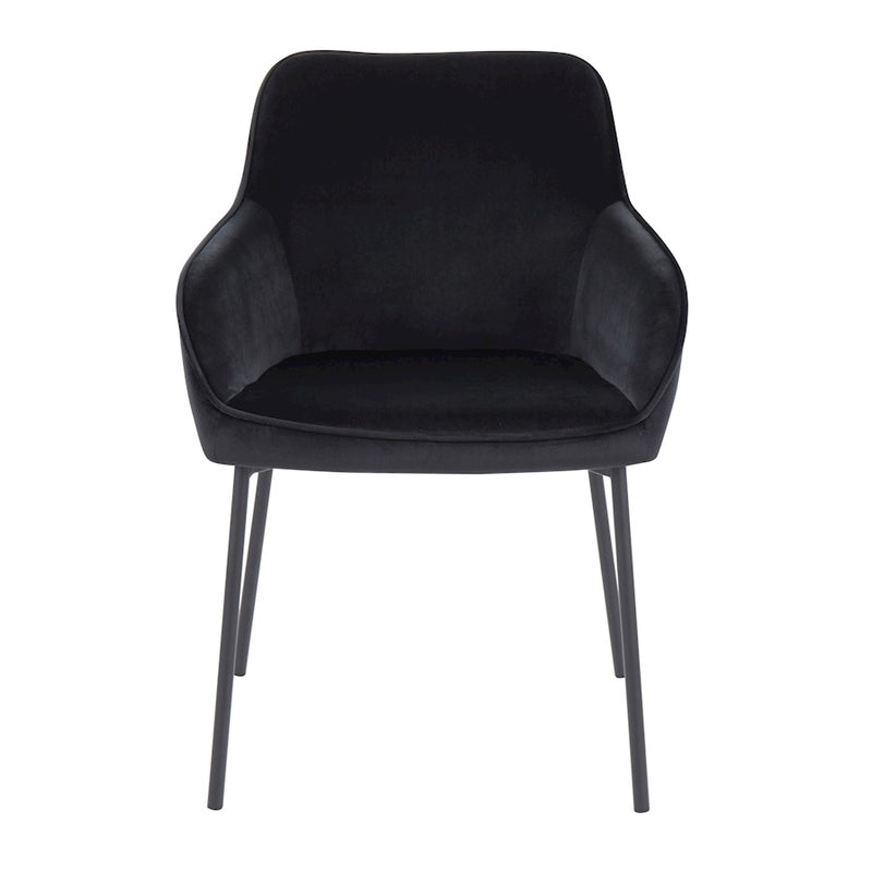 LumiSource Daniella Dining Chair, Set of 2, Black/Black