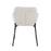 LumiSource Daniella Dining Chair, Set of 2, Black/Cream