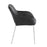 LumiSource Daniella Dining Chair, Set of 2, Chrome Steel/Black