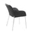 LumiSource Daniella Dining Chair, Set of 2, Chrome Steel/Black