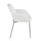 LumiSource Daniella Dining Chair, Set of 2, Chrome Steel/White