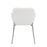 LumiSource Daniella Dining Chair, Set of 2, Chrome Steel/White