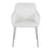 LumiSource Daniella Dining Chair, Set of 2, Chrome Steel/White