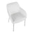 LumiSource Daniella Dining Chair, Set of 2, Chrome Steel/White