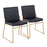 LumiSource Dutchess Dining Chair, Set of 2, Gold Steel/Black - DC-DUTCHESSAUBK2