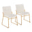 LumiSource Dutchess Dining Chair, Set of 2, Gold Steel/Cream - DC-DUTCHESSAUVCR2