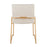 LumiSource Dutchess Dining Chair, Set of 2, Gold Steel/Cream