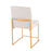 LumiSource High Back Fuji Dining Chair, Set of 2, Gold/Beige