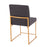 LumiSource High Back Fuji Dining Chair, Set of 2, Gold/Charcoal