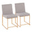 LumiSource High Back Fuji Dining Chair, Set of 2, Gold/Grey - DC-HBFUJIAULGY2