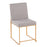 LumiSource High Back Fuji Dining Chair, Set of 2, Gold/Grey