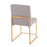 LumiSource High Back Fuji Dining Chair, Set of 2, Gold/Grey