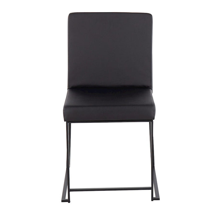 LumiSource High Back Fuji Dining Chair, Set of 2, Black/Black