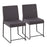LumiSource High Back Fuji Dining Chair, Set/2, Black/Charcoal - DC-HBFUJIBKCHAR2