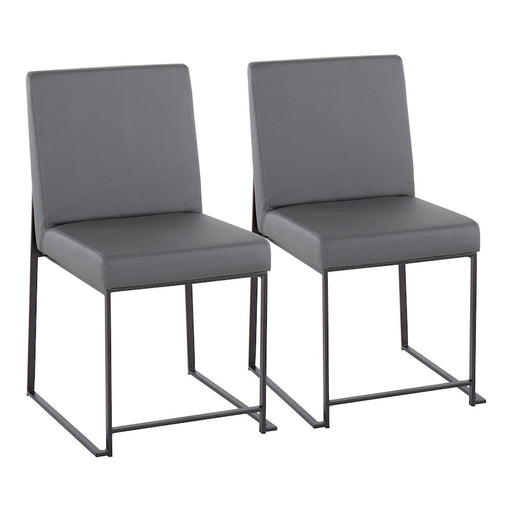 LumiSource High Back Fuji Dining Chair, Set of 2, Black/Grey - DC-HBFUJIBKGY2