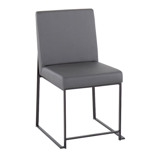 LumiSource High Back Fuji Dining Chair, Set of 2, Black/Grey