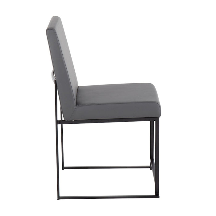 LumiSource High Back Fuji Dining Chair, Set of 2, Black/Grey
