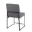LumiSource High Back Fuji Dining Chair, Set of 2, Black/Grey