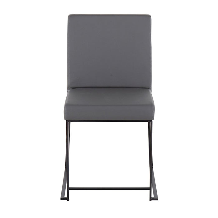 LumiSource High Back Fuji Dining Chair, Set of 2, Black/Grey