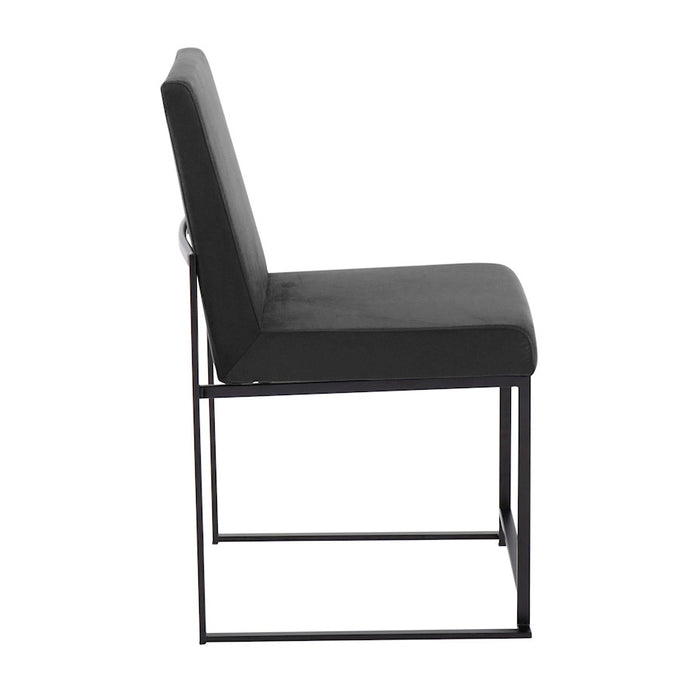 LumiSource High Back Fuji Dining Chair, Set of 2, Black