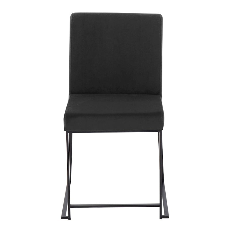 LumiSource High Back Fuji Dining Chair, Set of 2, Black