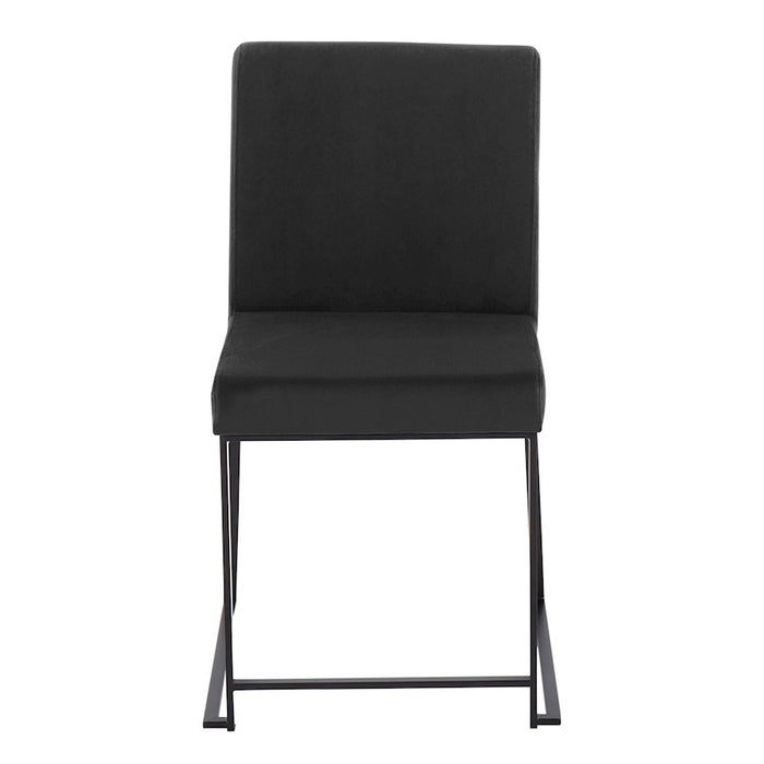 LumiSource High Back Fuji Dining Chair, Set of 2, Black