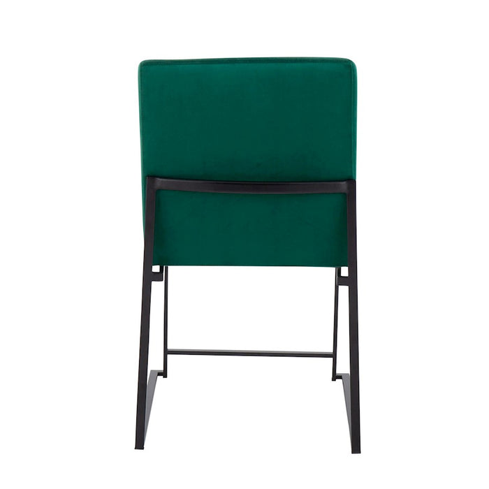 LumiSource High Back Fuji Dining Chair, Set of 2, Black/Green
