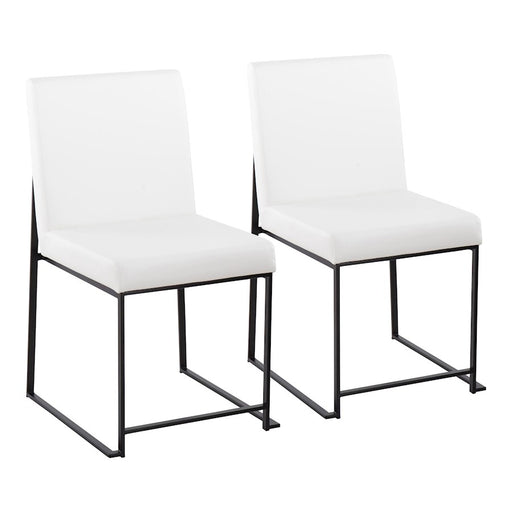 LumiSource High Back Fuji Dining Chair, Set of 2, Black/White - DC-HBFUJIBKW2