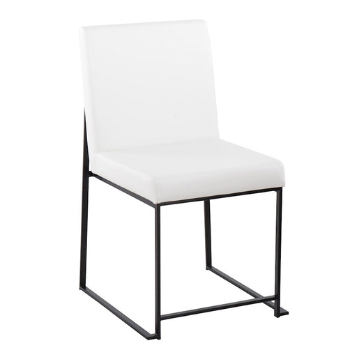 LumiSource High Back Fuji Dining Chair, Set of 2, Black/White