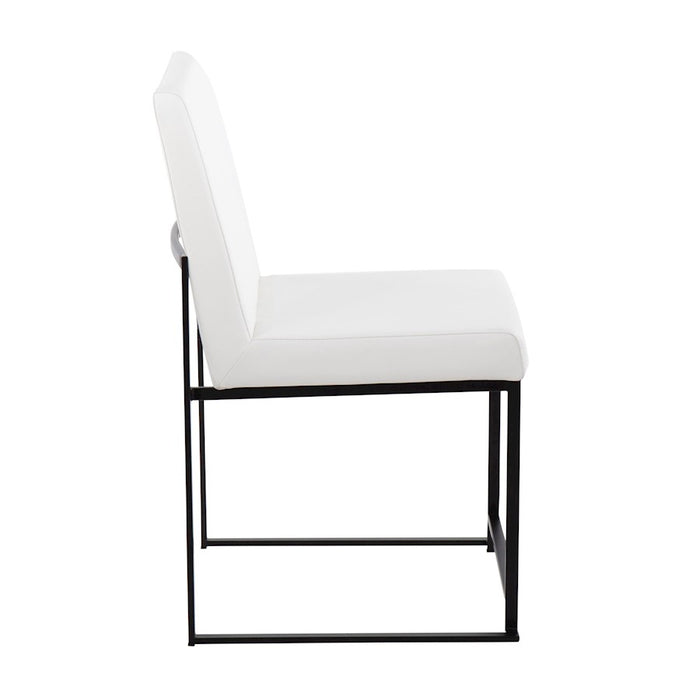 LumiSource High Back Fuji Dining Chair, Set of 2, Black/White