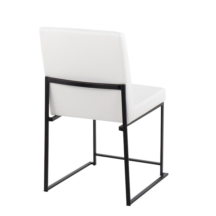 LumiSource High Back Fuji Dining Chair, Set of 2, Black/White