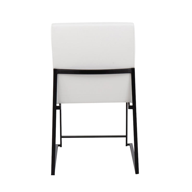 LumiSource High Back Fuji Dining Chair, Set of 2, Black/White