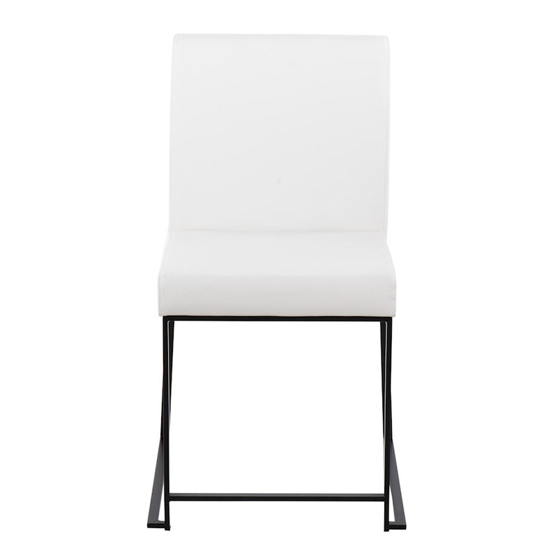 LumiSource High Back Fuji Dining Chair, Set of 2, Black/White