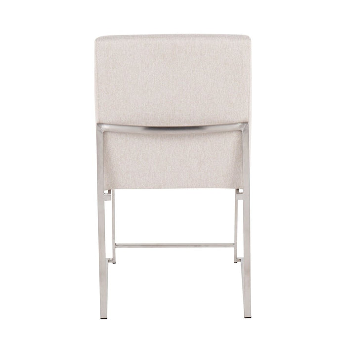 LumiSource High Back Fuji Dining Chair, Set of 2, BRST/Beige