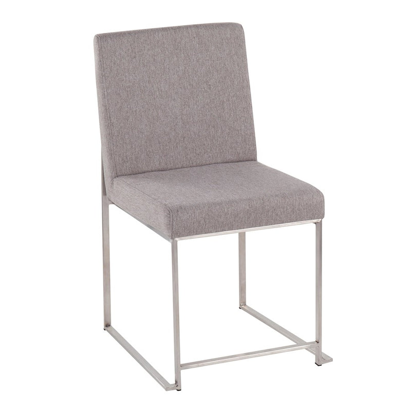 LumiSource High Back Fuji Dining Chair, Set of 2, BRST/GY
