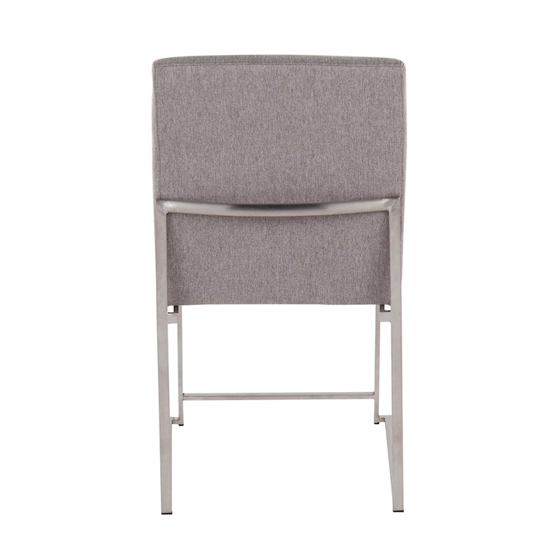 LumiSource High Back Fuji Dining Chair, Set of 2, BRST/GY