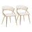 LumiSource Jie Dining Chair, Set of 2, Gold Steel/Cream Velvet - DC-JIEAUVCR2
