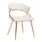 LumiSource Jie Dining Chair, Set of 2, Gold Steel/Cream Velvet