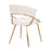LumiSource Jie Dining Chair, Set of 2, Gold Steel/Cream Velvet