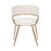 LumiSource Jie Dining Chair, Set of 2, Gold Steel/Cream Velvet