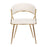 LumiSource Jie Dining Chair, Set of 2, Gold Steel/Cream Velvet