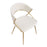 LumiSource Jie Dining Chair, Set of 2, Gold Steel/Cream Velvet