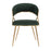 LumiSource Jie Dining Chair, Set of 2, Gold Steel/Green Velvet